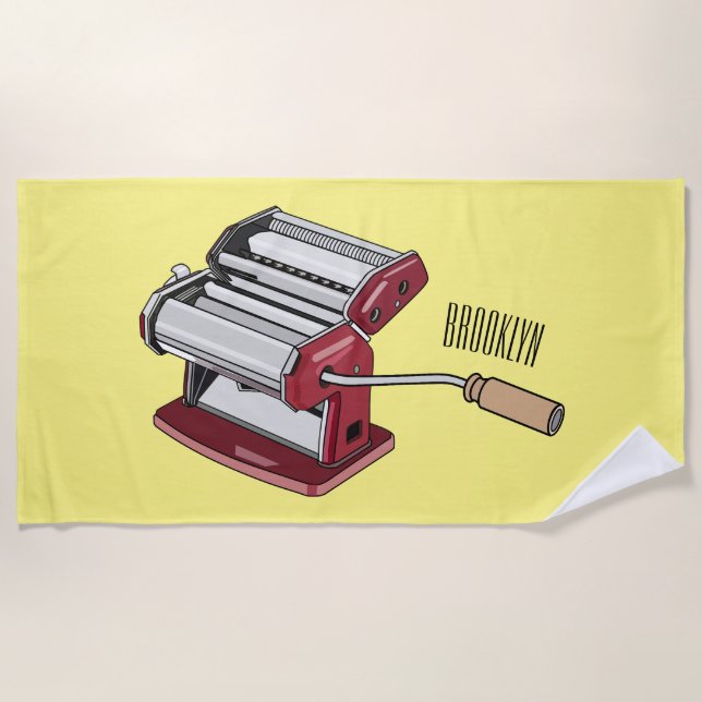 Serviette De Plage Illustration d'un fabricant de pâtes alimentaires (Devant)