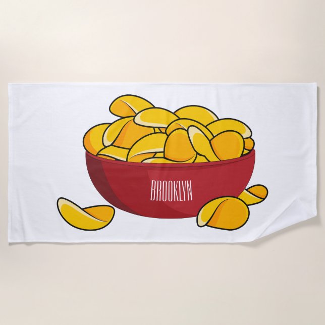 Serviette De Plage Illustration d'une puce de pomme de terre (Devant)