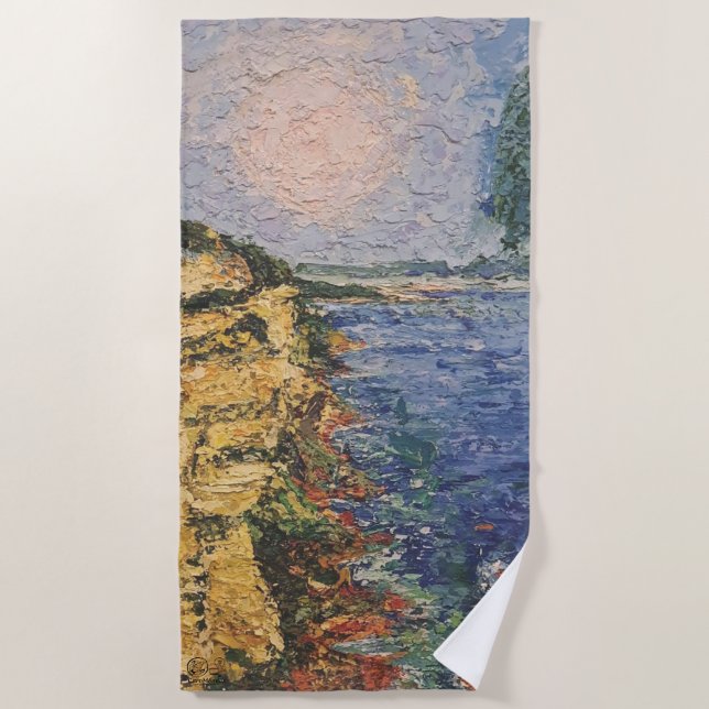 Serviette De Plage  Imagen de mi obra arte Amanecer (Devant)