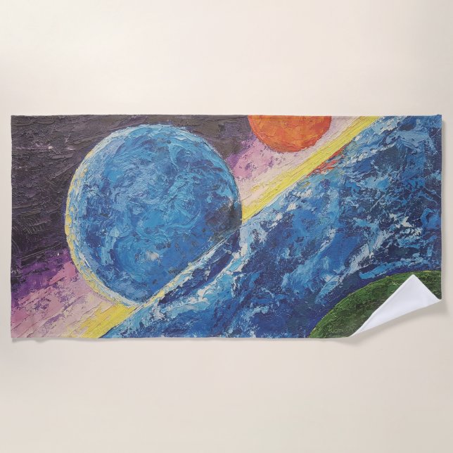 Serviette De Plage Imagen de mi obra arte Horizonte (Devant)