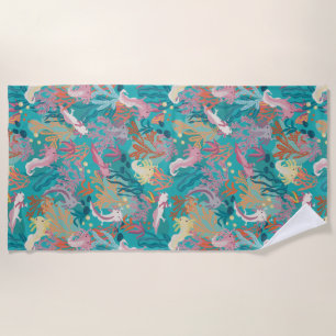 Serviette De Plage Impression Axolotl