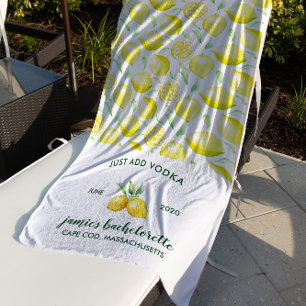 Serviette De Plage Impression citron Citrus Bachelorette Week-end