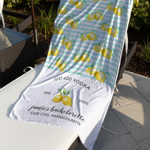 Serviette De Plage Impression citron   Citrus Bachelorette Week-end