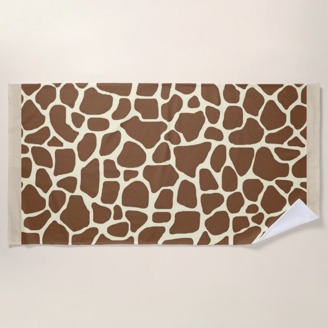 Serviette De Plage Impression de girafe (Devant)