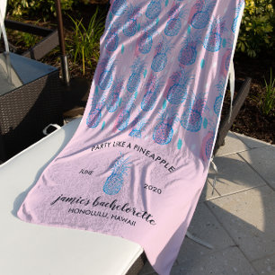 Serviette De Plage Imprimé Tropical de Ananas Week-end Enterrement de
