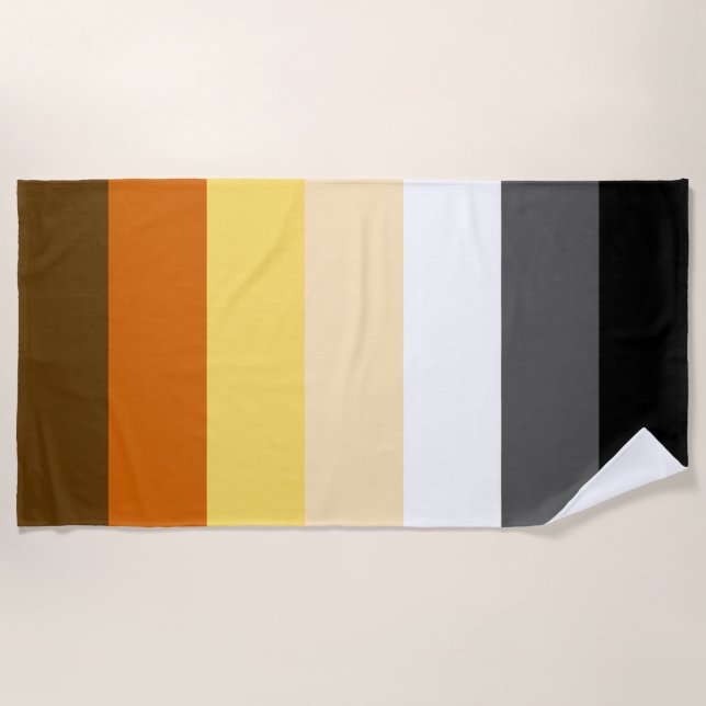 Serviette De Plage Indicateur de la fierté de l'ours cool (Devant)