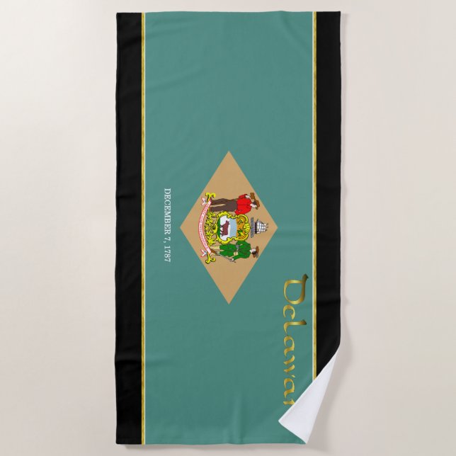 Serviette De Plage Indicateur du Delaware (Devant)