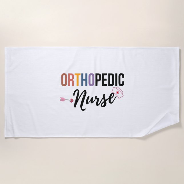 Serviette De Plage Infirmière orthopédique (Devant)