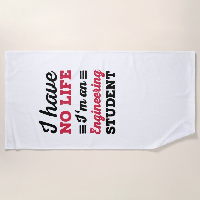 Serviette De Plage Ingénierie (Devant)