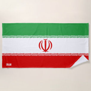 Serviette De Plage Iran Drapeau splendide patriotique