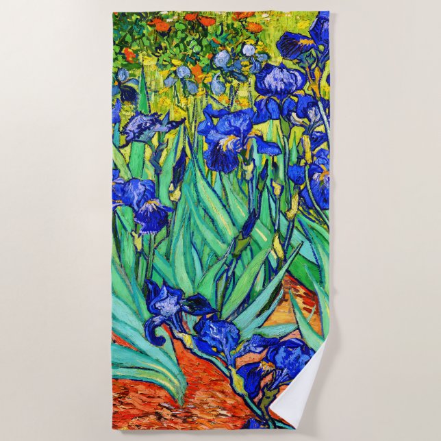 Serviette De Plage Iris de Vincent Van Gogh (Devant)