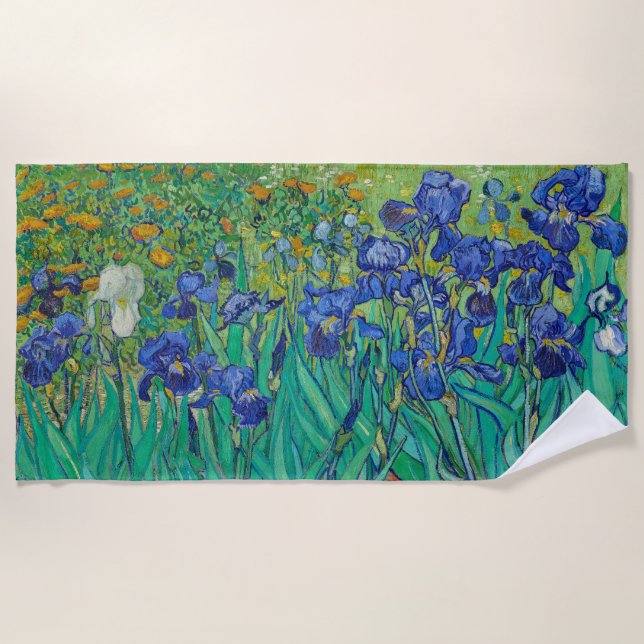 Serviette De Plage Irises de Vincent Van Gogh (Devant)