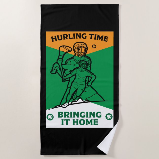 Serviette De Plage Irish Hurling Sport (Devant)