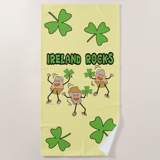 Serviette De Plage Irlande Rocks (Devant)