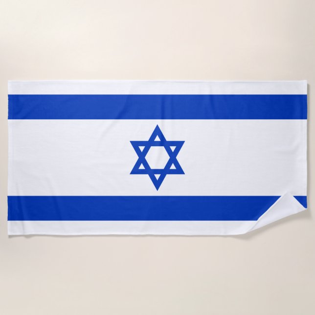 Serviette De Plage Israël drapeau patriotique moderne (Devant)