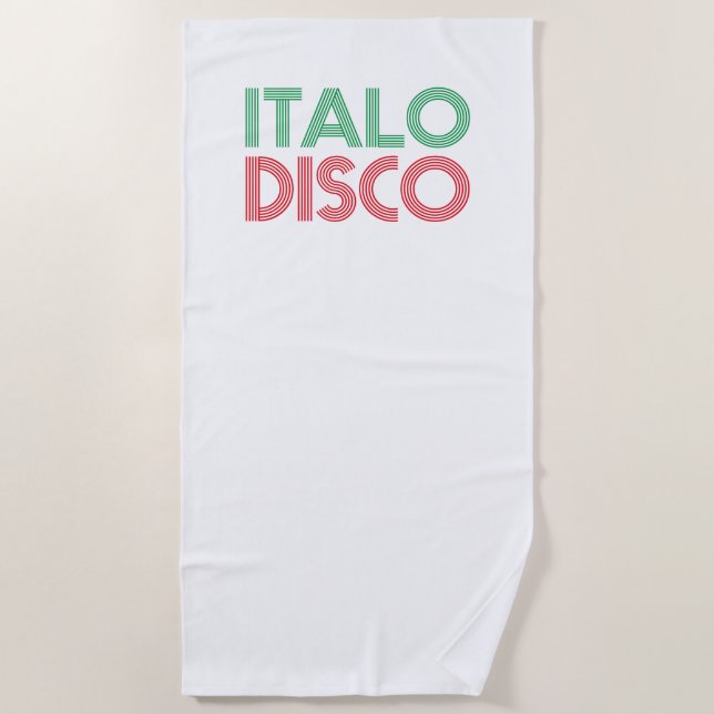 SERVIETTE DE PLAGE ITALO DISCO (Devant)