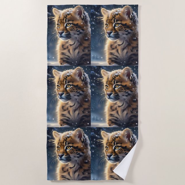 Serviette De Plage Jaguar Fluffy Baby, (Devant)