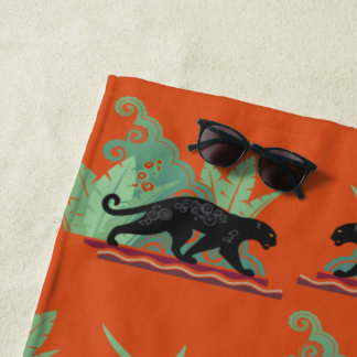 Serviette De Plage Jaguar noir