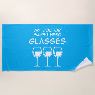 Serviette De Plage J'ai besoin de lunettes