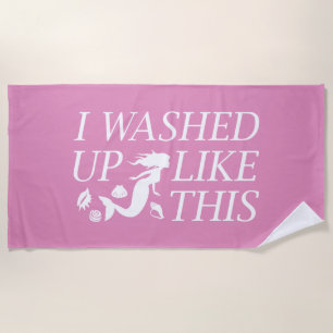 Serviette De Plage J'Ai Lavé Comme Ça