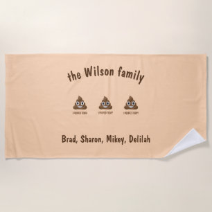 Serviette De Plage J'Ai Poopé Aujourd'Hui Drôle Emoticon