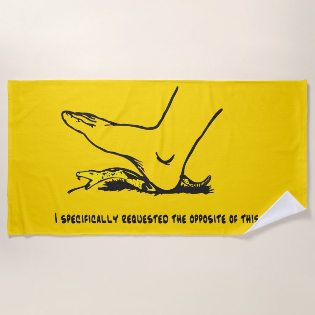 Serviette De Plage J'ai spécifiquement demandé l'opposé de ce Meme (Devant)
