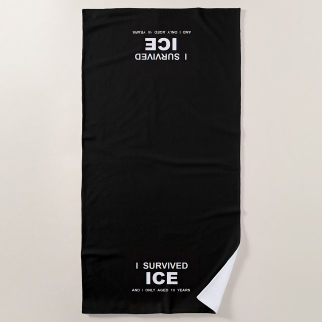 Serviette De Plage J'ai survécu à ICE  (Devant)