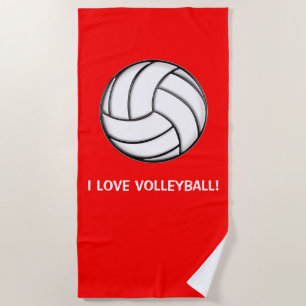 Serviette De Plage J'aime le volleyball !