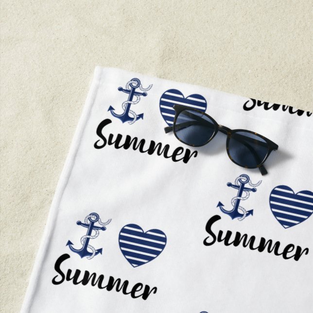 Serviette De Plage J'aime l'été (En situation)