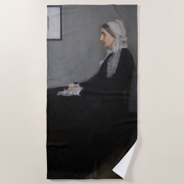 Serviette De Plage James Whistler - Portrait de la mère de l'artiste (Devant)