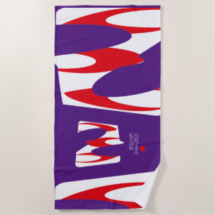 Serviette De Plage JAPAN Inicial Letra Z, con Aires Japoneses WRED