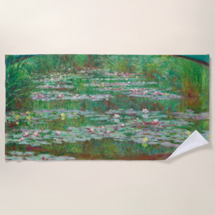 Serviette De Plage Japanese Footbridge Claude Monet Impressionist