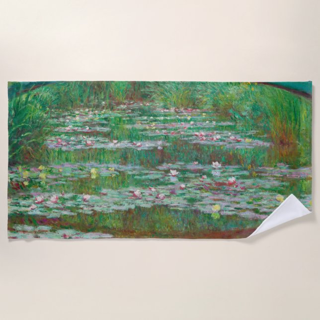 Serviette De Plage Japanese Footbridge Claude Monet Impressionist (Devant)