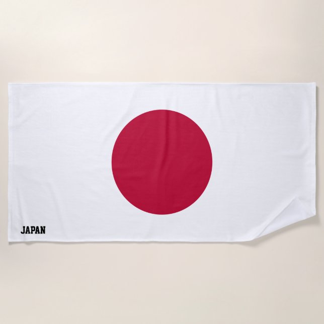 Serviette De Plage Japon Drapeau splendide patriotique (Devant)
