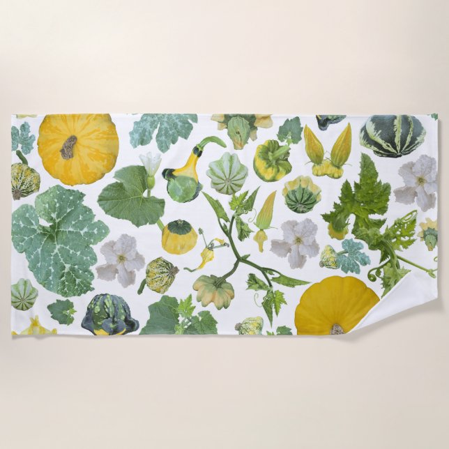 Serviette De Plage Jardin de courges  (Devant)