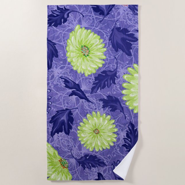 Serviette De Plage Jardin de Daisy à minuit (Devant)