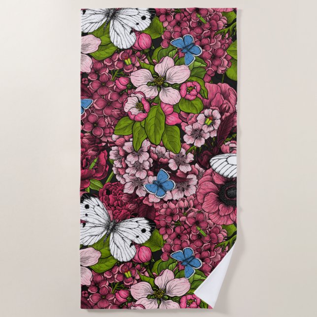 Serviette De Plage Jardin de printemps 2 (Devant)