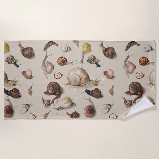 Serviette De Plage Jardin d'escargots Animaux de compagnie Gastropod  (Devant)