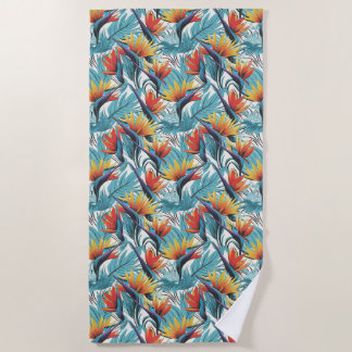 Serviette De Plage Jardin d'oiseau de paradis