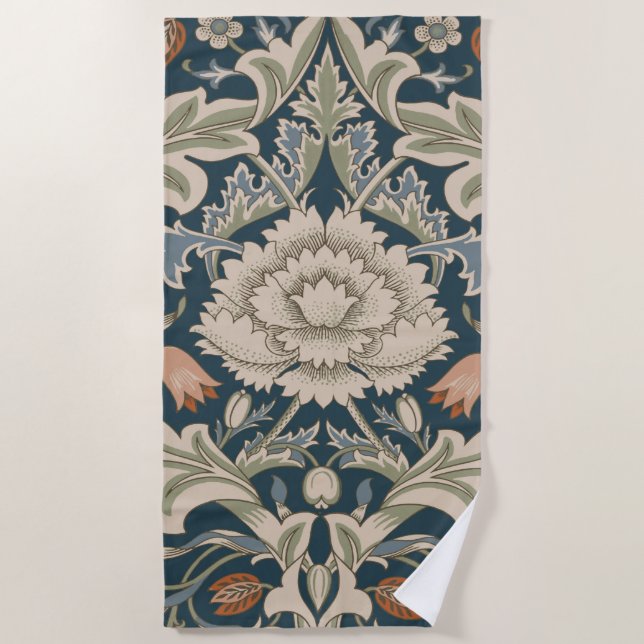Serviette De Plage Jardin Floral William Morris Severn Fleur Classiqu (Devant)