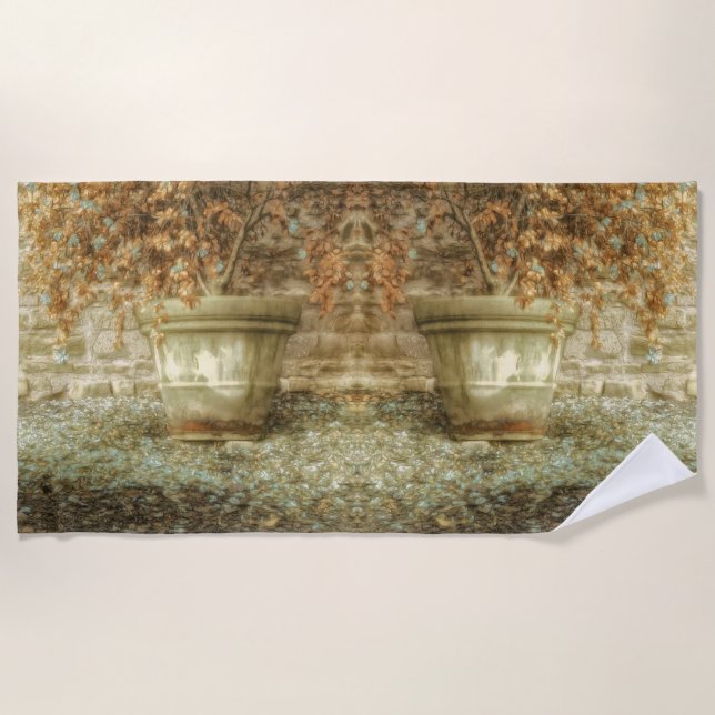 Serviette De Plage Jardin rustique d'automne (Devant)