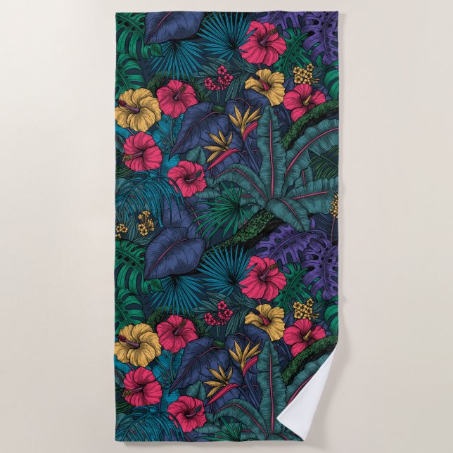 Serviette De Plage Jardin tropical (Devant)