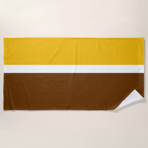 Serviette De Plage Jaune blanc Brown couleur pâle Conception des bloc