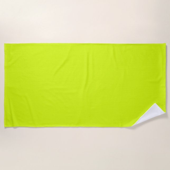Serviette De Plage Jaune Chartreuse (couleur unie) (Devant)