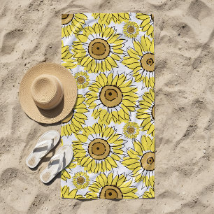 Serviette De Plage Jaune Lueur Dorée