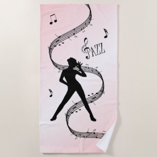 Serviette De Plage Jazz Dance Pink