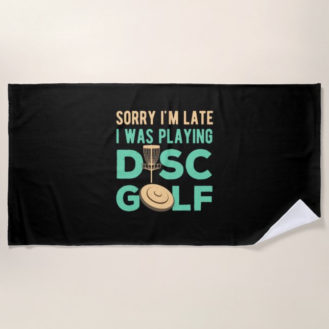 Serviette De Plage Je Jouais À Disk Golf (Devant)