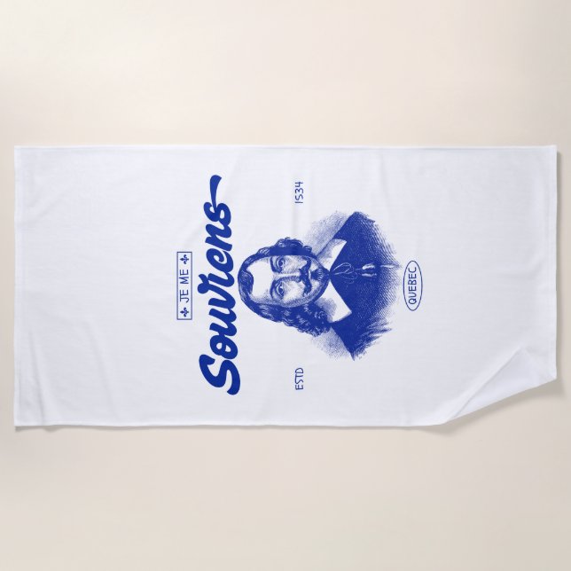Serviette De Plage Je me souviens (Devant)