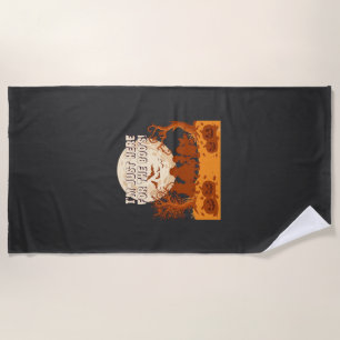 Serviette De Plage Je suis juste ici Boos Halloween Enfants Silhouett