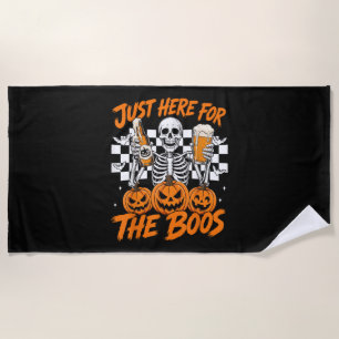 Serviette De Plage Je suis juste ici pour les Boos Halloween squelett
